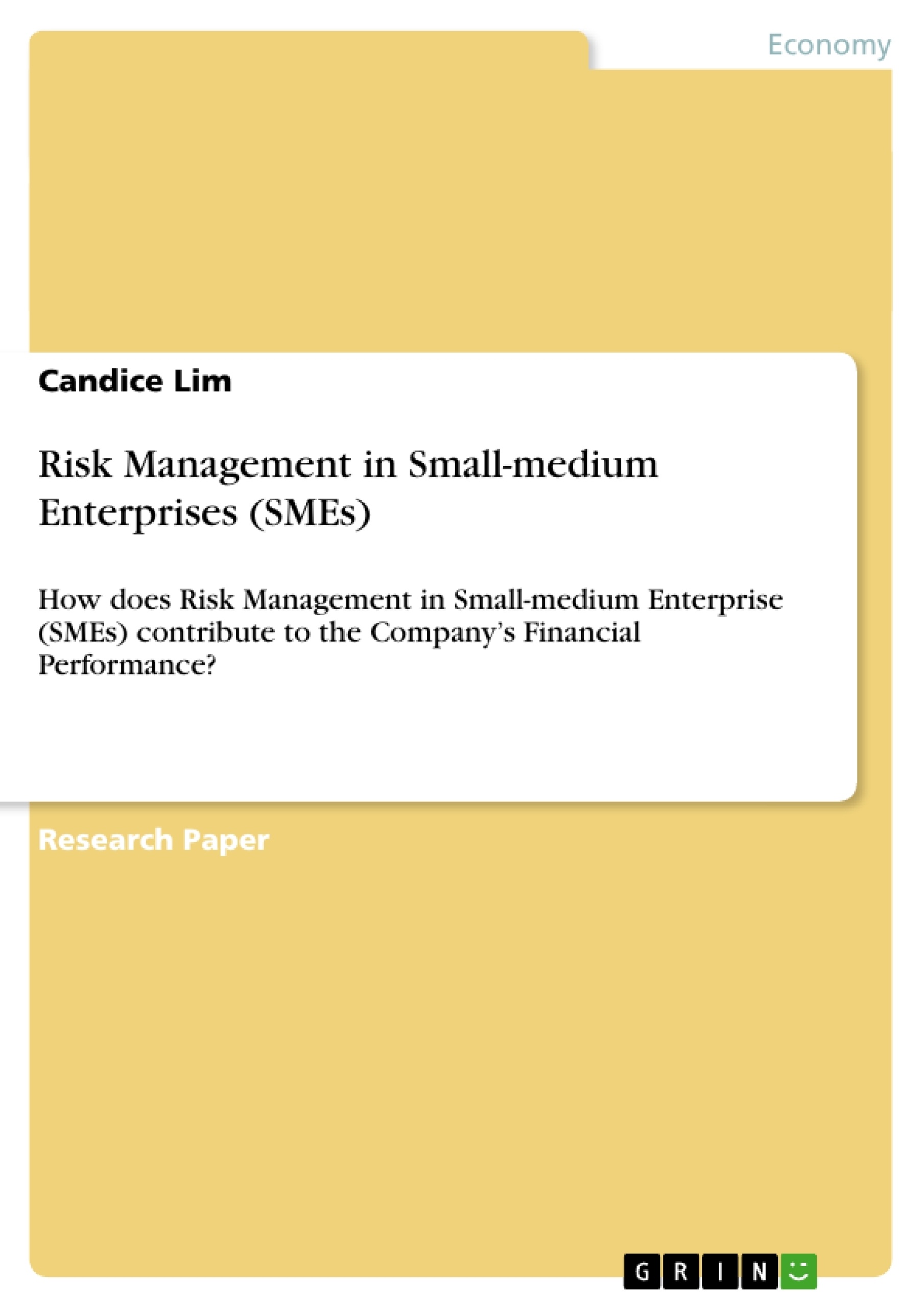 Research paper on enterprise risk management