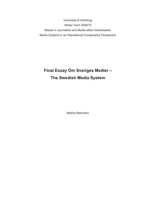 Sweden master thesis