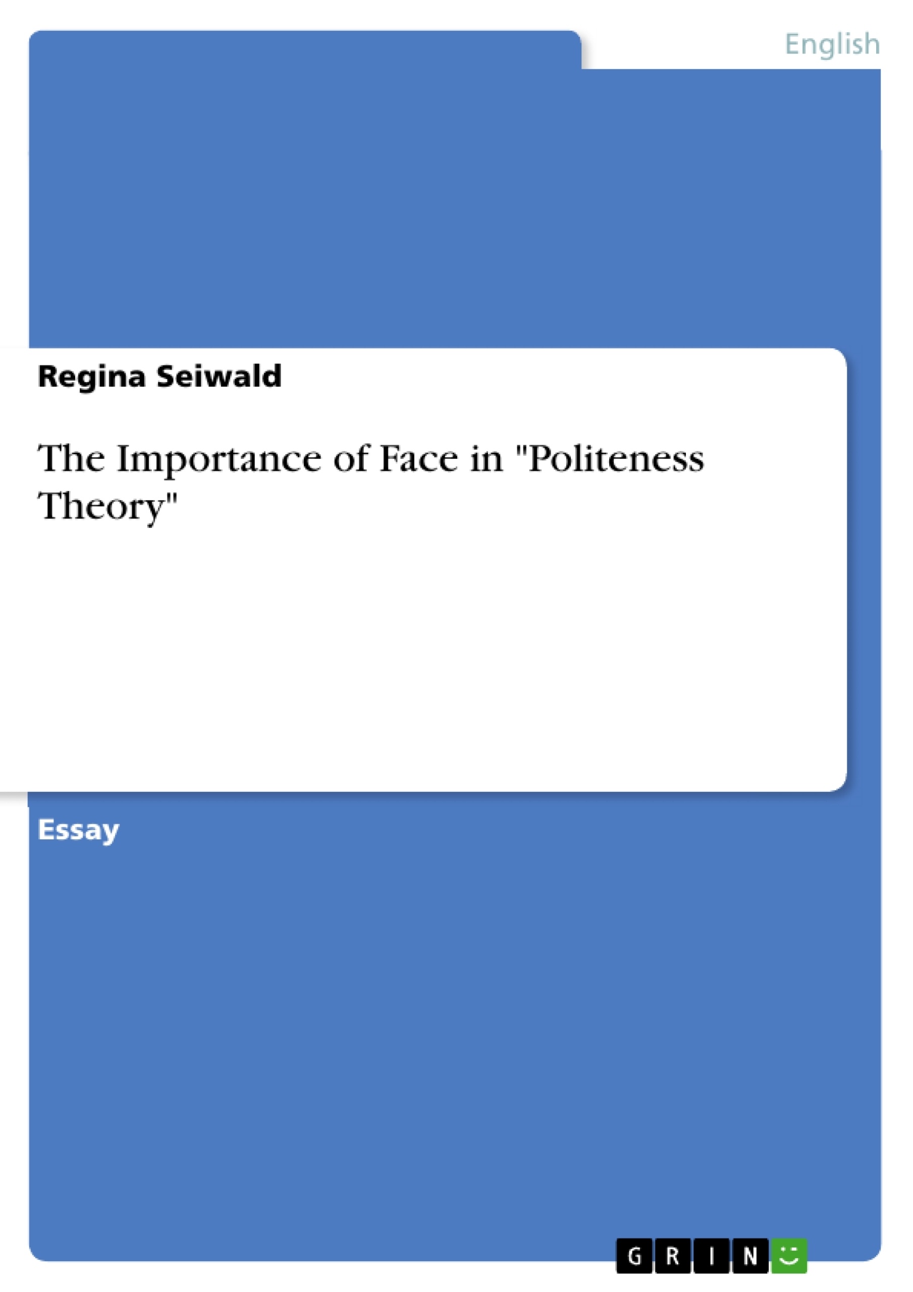 Thesis on politeness theory