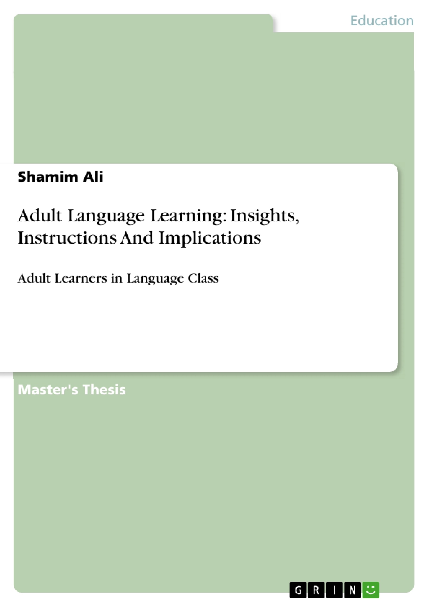 Thesis on language learning