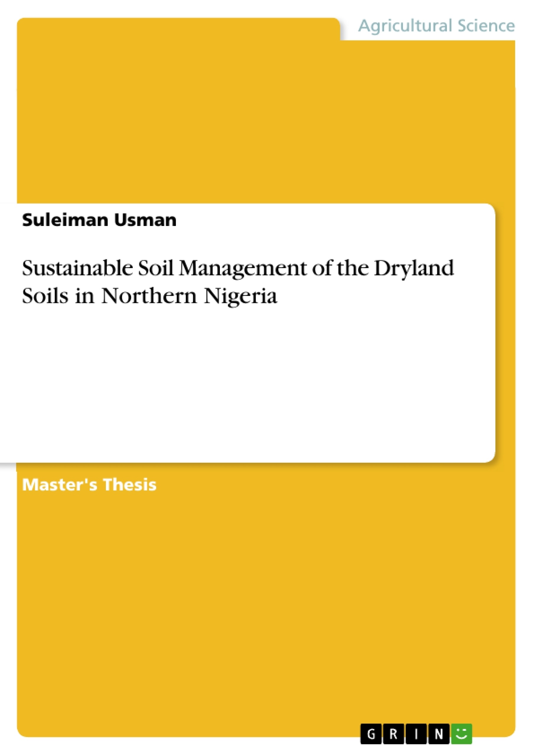 Thesis on soil and water conservation