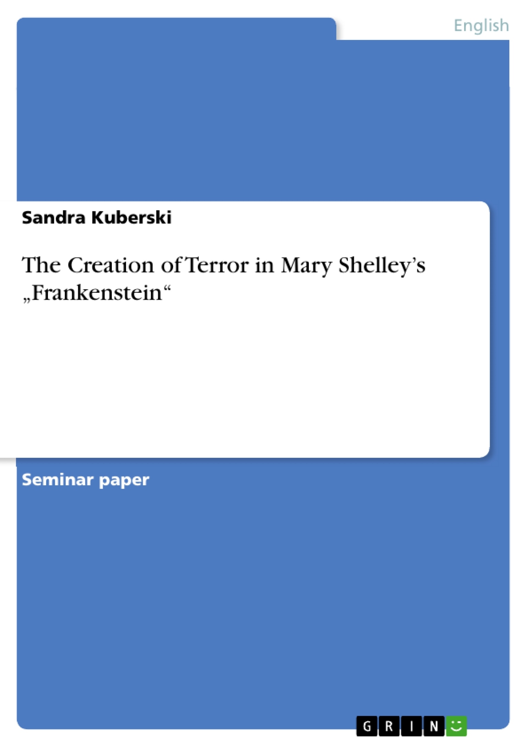 Thesis statements for frankenstein by mary shelley