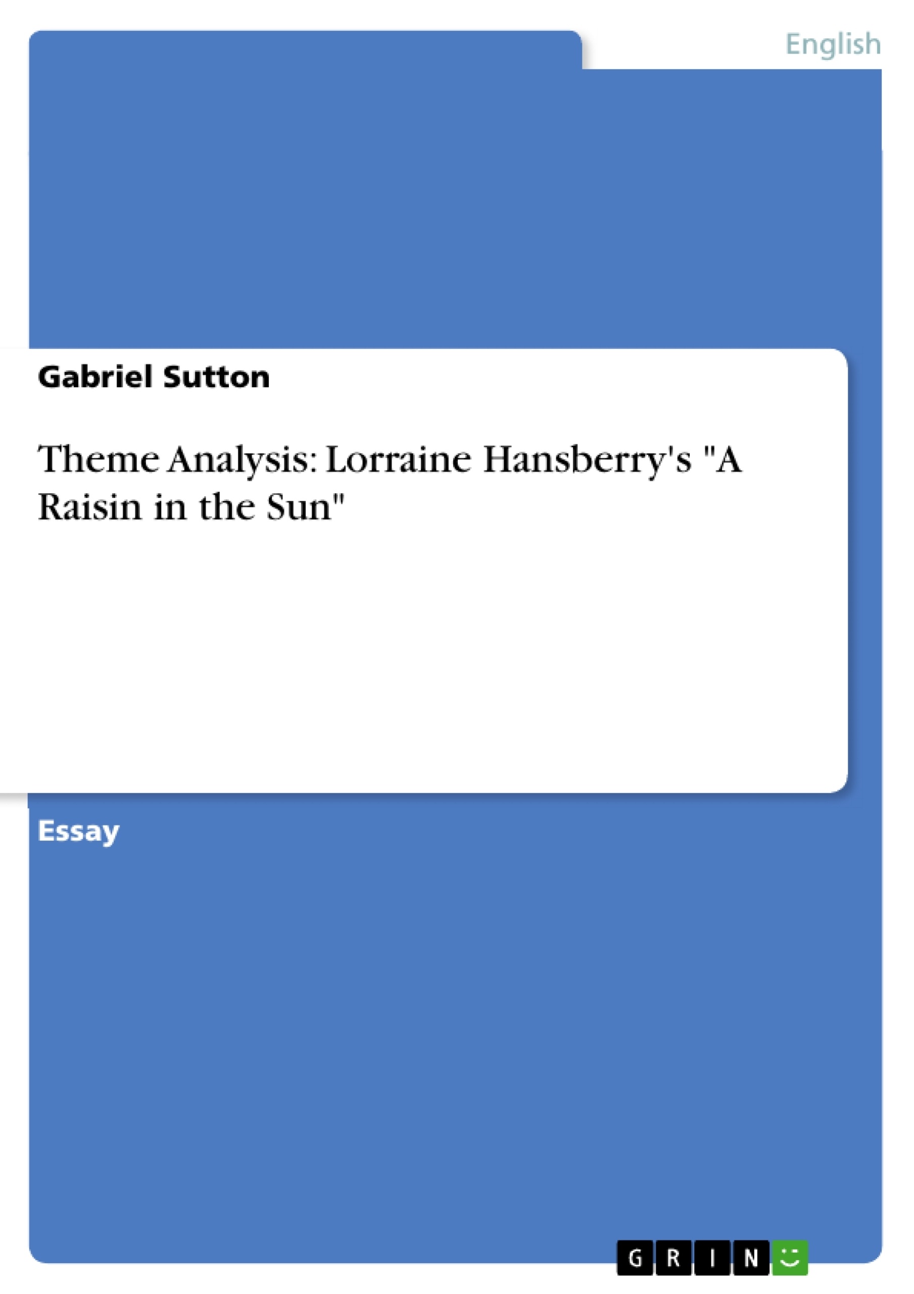 A raisin in the sun essays