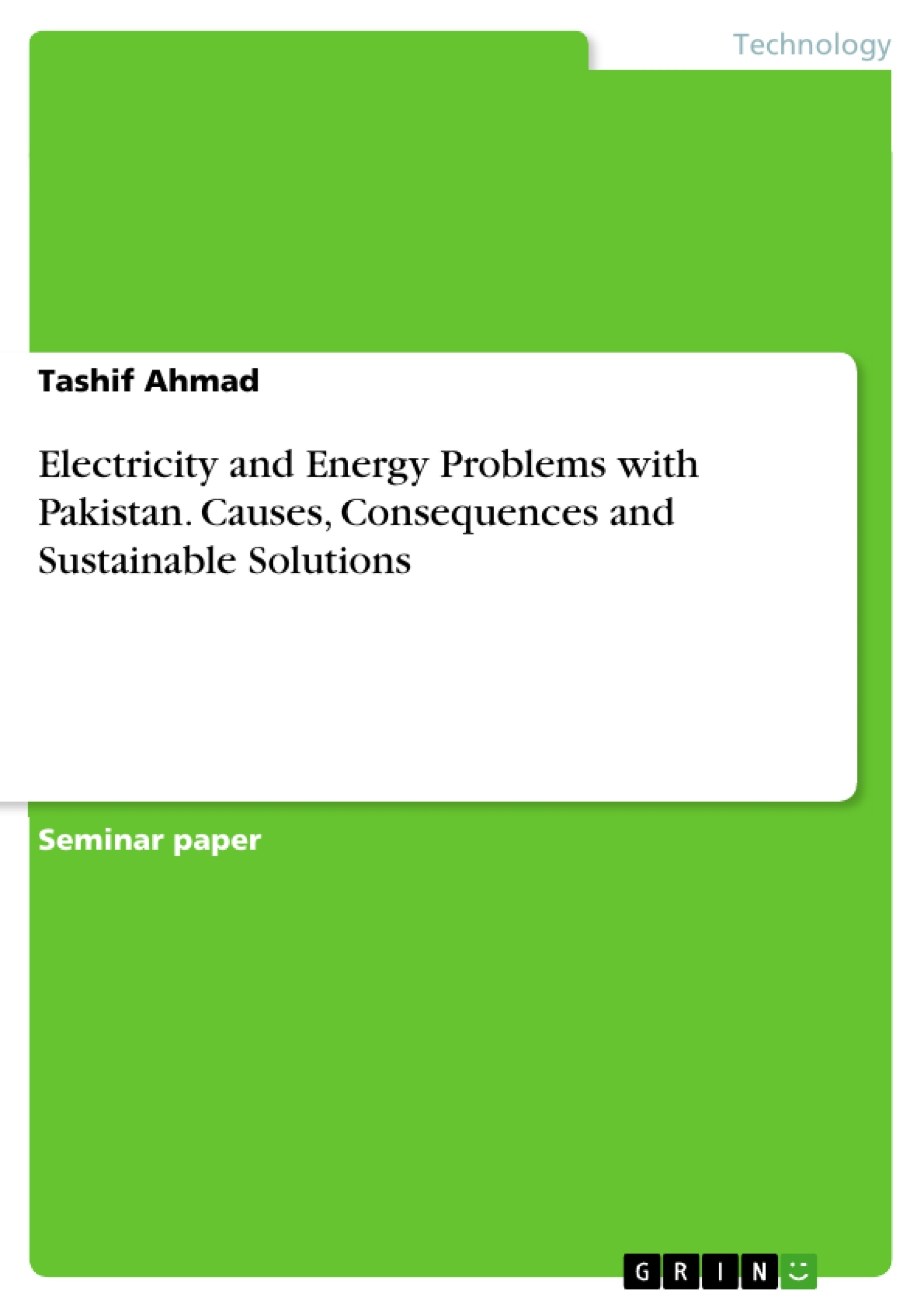 An essay on energy crisis in pakistan