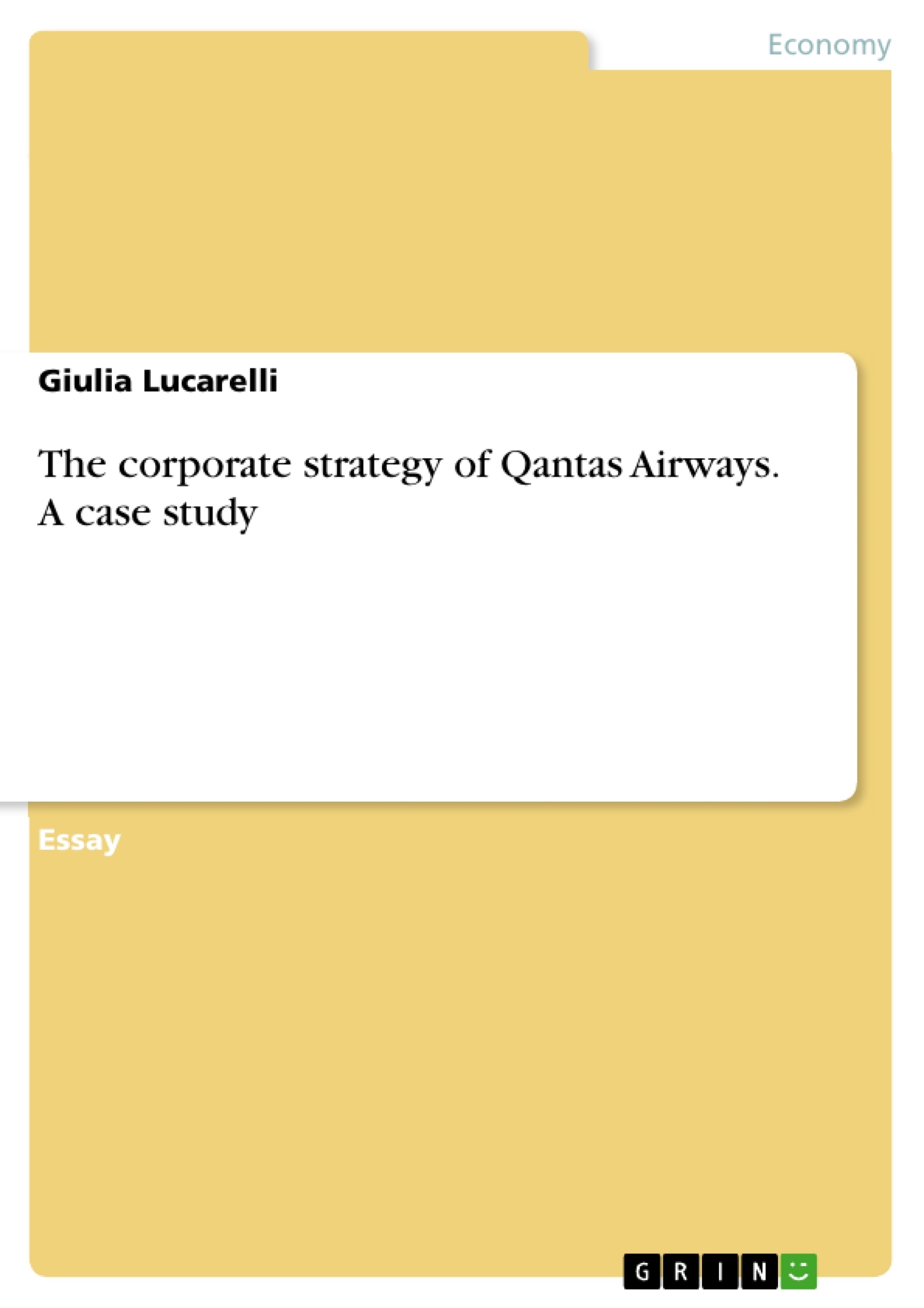 Qantas case study business management and change