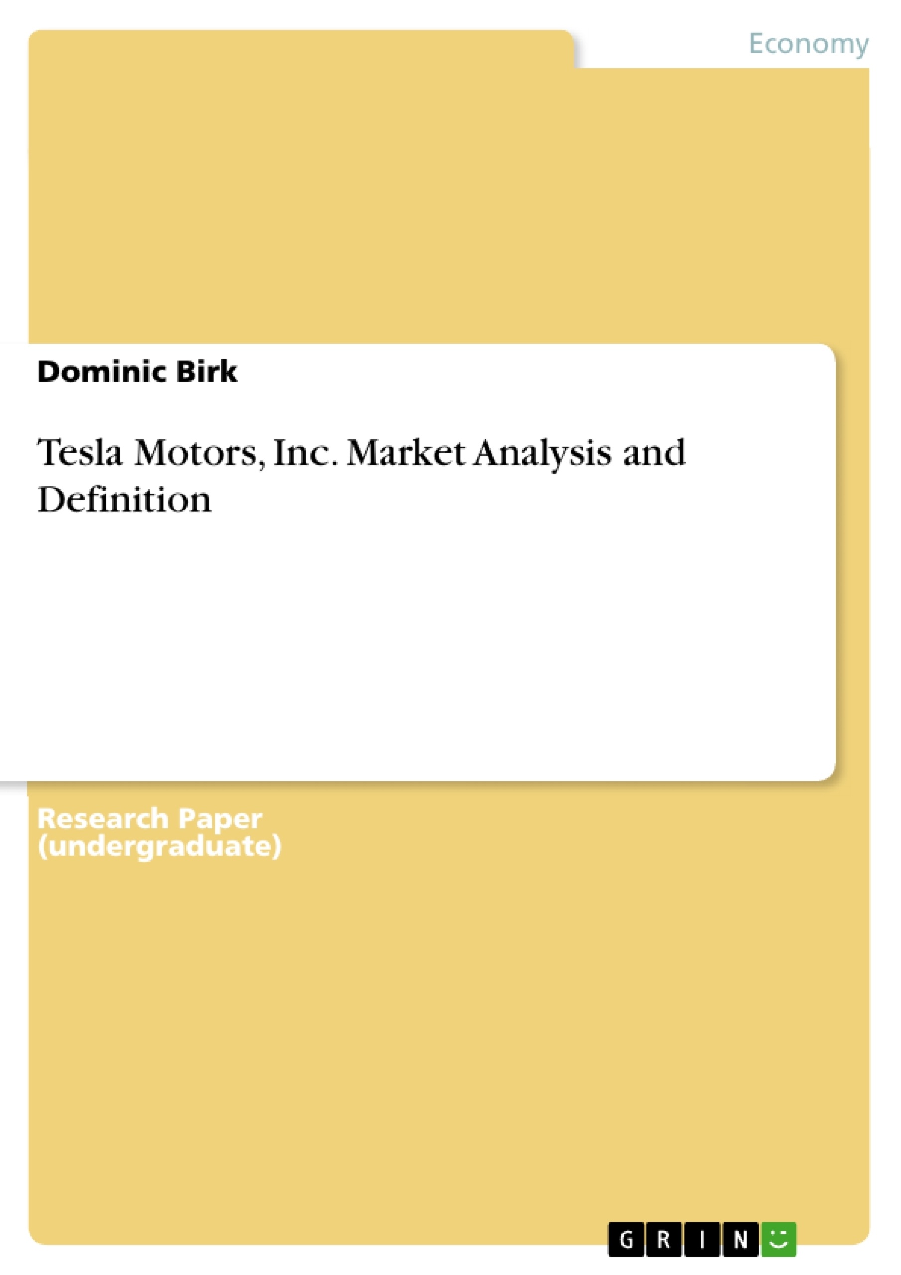 Market analysis and research paper