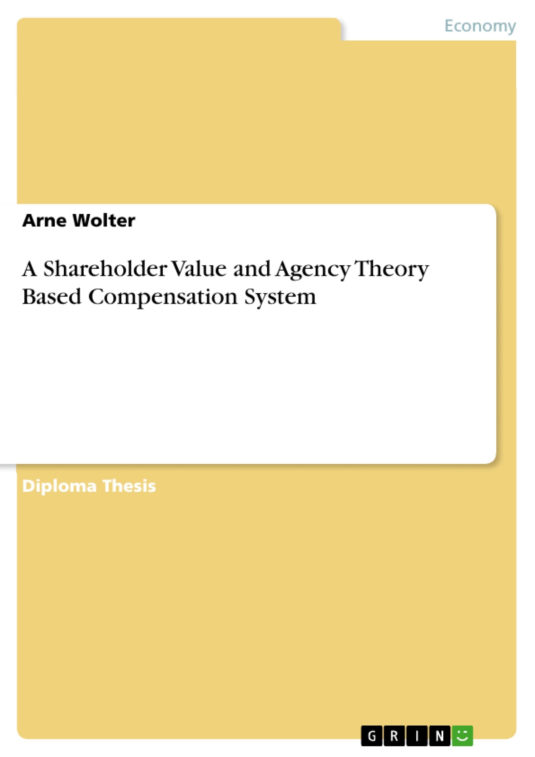 Value based management master thesis